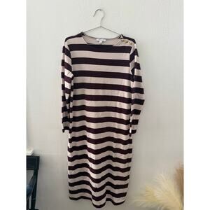 100% Cotton Ann Taylor "Weekend" Striped Dress - Size M